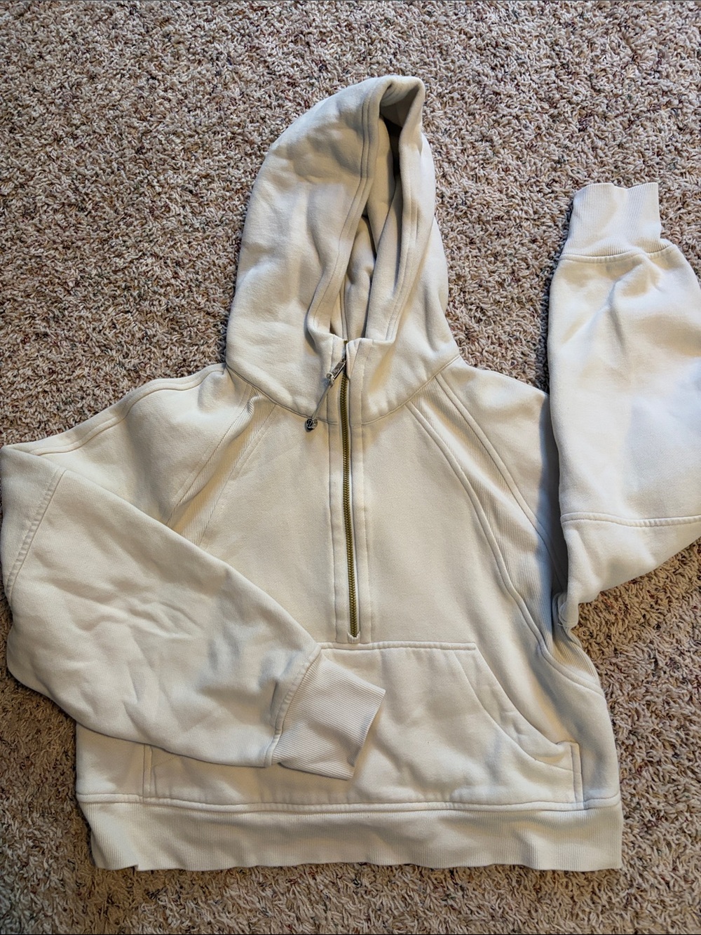 lululemon athletica Cream Half-Zip Scuba